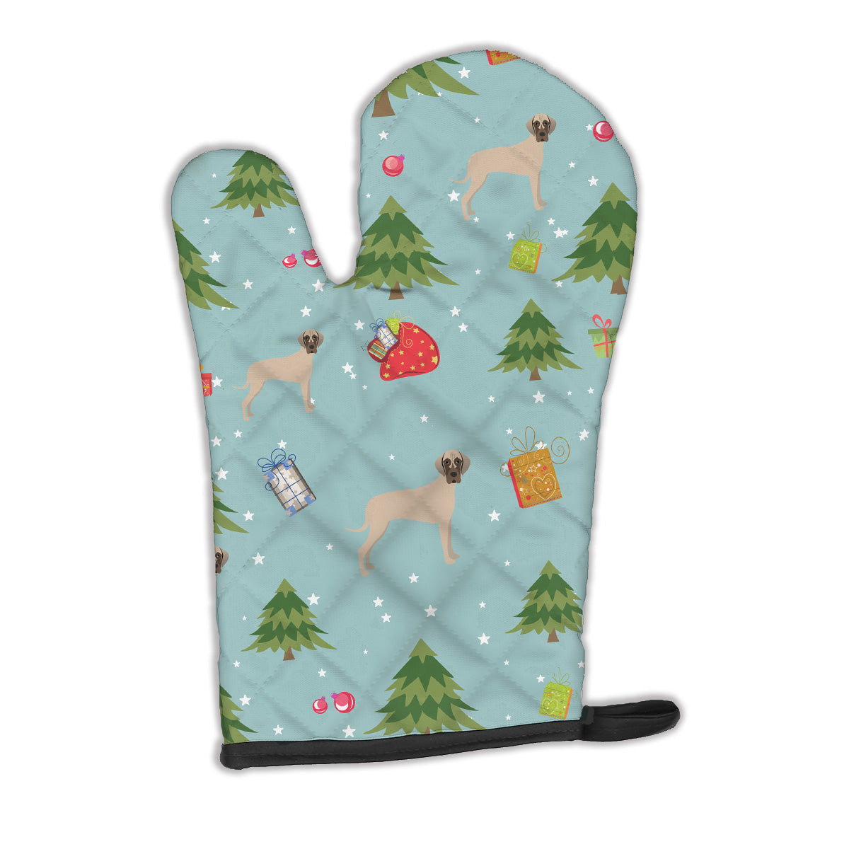 Christmas Fawn Natural Great Dane Oven Mitt Heat Resistant Thick Oven Mitt for Hot Pans and Oven, Kitchen Mitt Protect Hands, Cooking Baking Glove