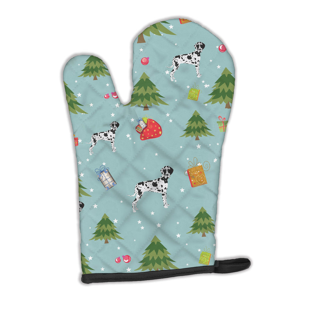 Christmas Harlequin Natural Great Dane Oven Mitt Heat Resistant Thick Oven Mitt for Hot Pans and Oven, Kitchen Mitt Protect Hands, Cooking Baking Glove