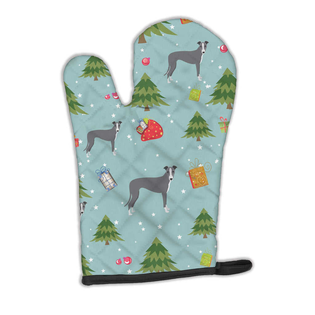 Christmas Italian Greyhound Oven Mitt Heat Resistant Thick Oven Mitt for Hot Pans and Oven, Kitchen Mitt Protect Hands, Cooking Baking Glove