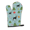 Christmas Manchester Terrier Oven Mitt Heat Resistant Thick Oven Mitt for Hot Pans and Oven, Kitchen Mitt Protect Hands, Cooking Baking Glove