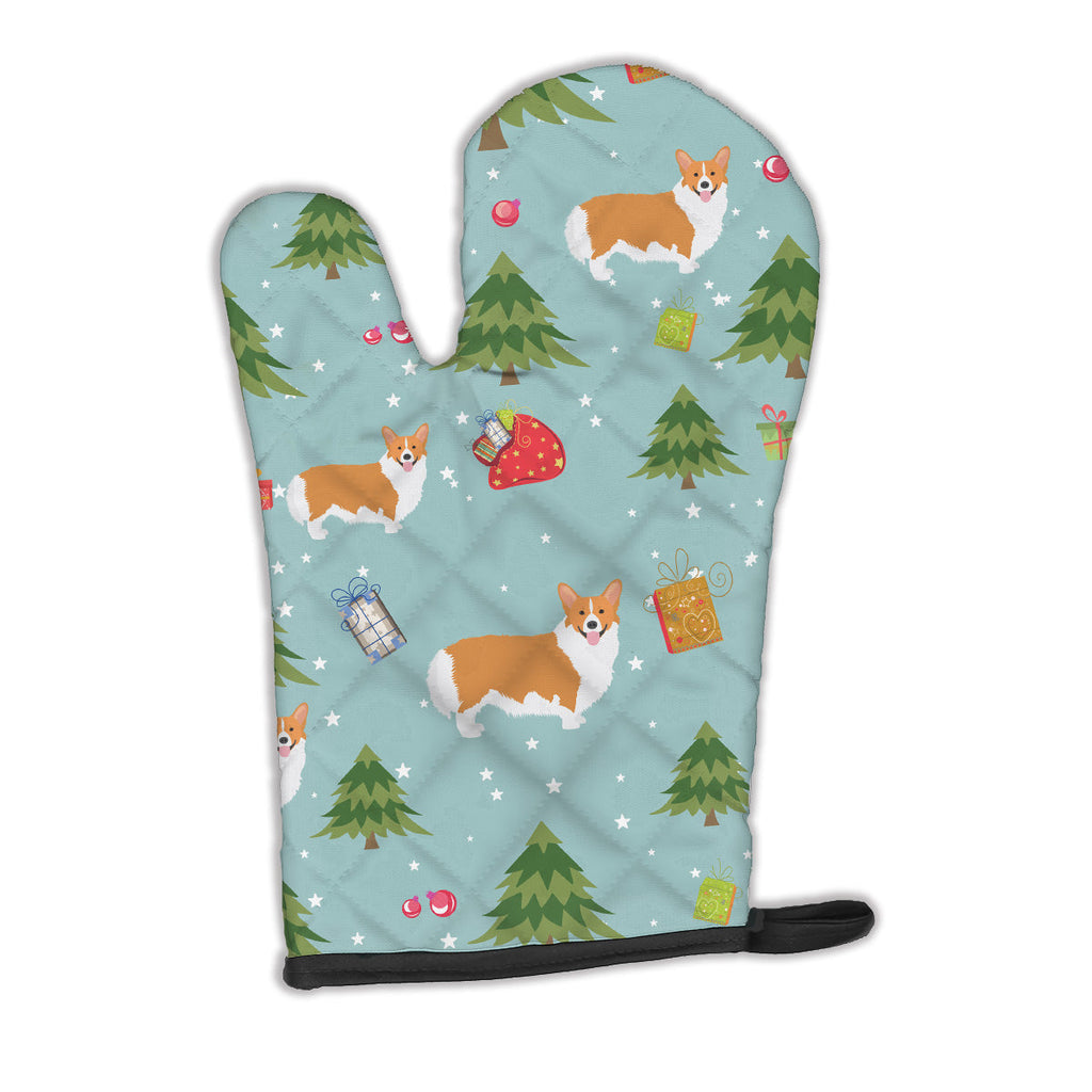 Christmas Pembroke Corgi Oven Mitt Heat Resistant Thick Oven Mitt for Hot Pans and Oven, Kitchen Mitt Protect Hands, Cooking Baking Glove
