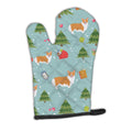 Christmas Pembroke Corgi Oven Mitt Heat Resistant Thick Oven Mitt for Hot Pans and Oven, Kitchen Mitt Protect Hands, Cooking Baking Glove