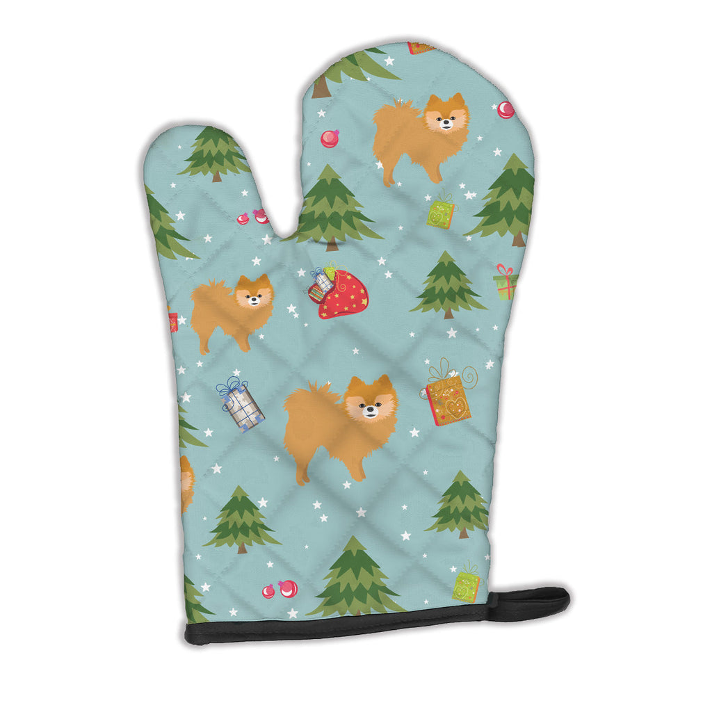 Christmas Red Pomeranian Oven Mitt Heat Resistant Thick Oven Mitt for Hot Pans and Oven, Kitchen Mitt Protect Hands, Cooking Baking Glove