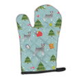 Christmas Schnauzer Oven Mitt Heat Resistant Thick Oven Mitt for Hot Pans and Oven, Kitchen Mitt Protect Hands, Cooking Baking Glove