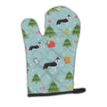 Christmas Siberian Husky Oven Mitt Heat Resistant Thick Oven Mitt for Hot Pans and Oven, Kitchen Mitt Protect Hands, Cooking Baking Glove