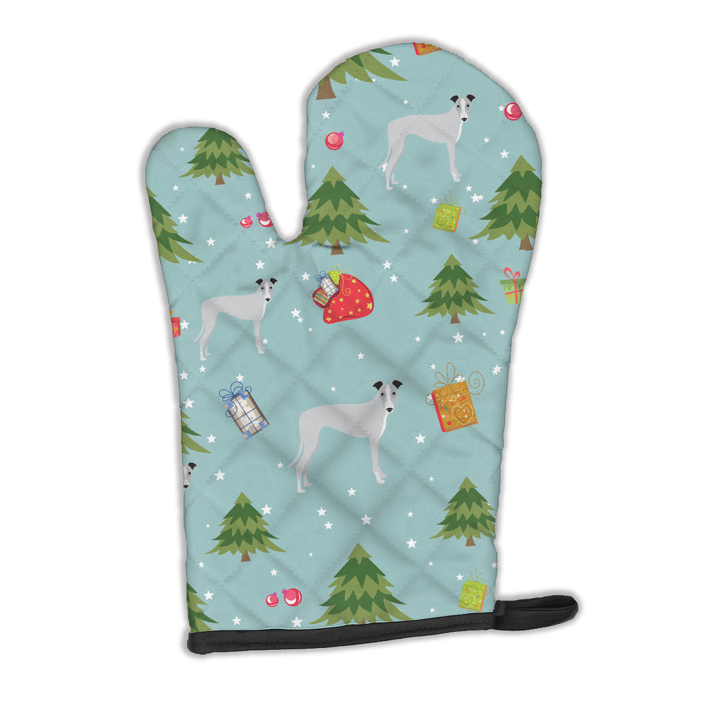 Christmas Whippet Oven Mitt Heat Resistant Thick Oven Mitt for Hot Pans and Oven, Kitchen Mitt Protect Hands, Cooking Baking Glove