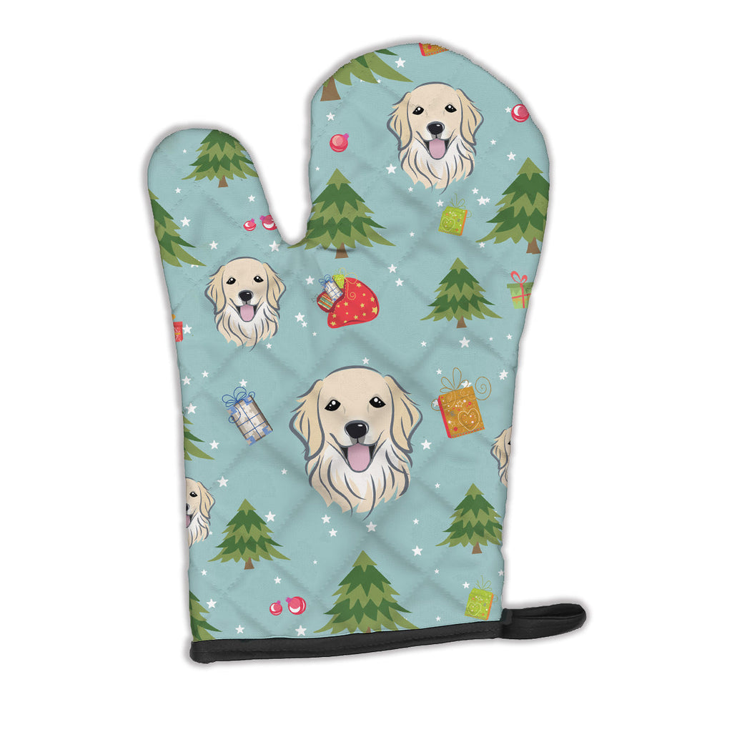 Christmas Golden Retriever Oven Mitt Heat Resistant Thick Oven Mitt for Hot Pans and Oven, Kitchen Mitt Protect Hands, Cooking Baking Glove
