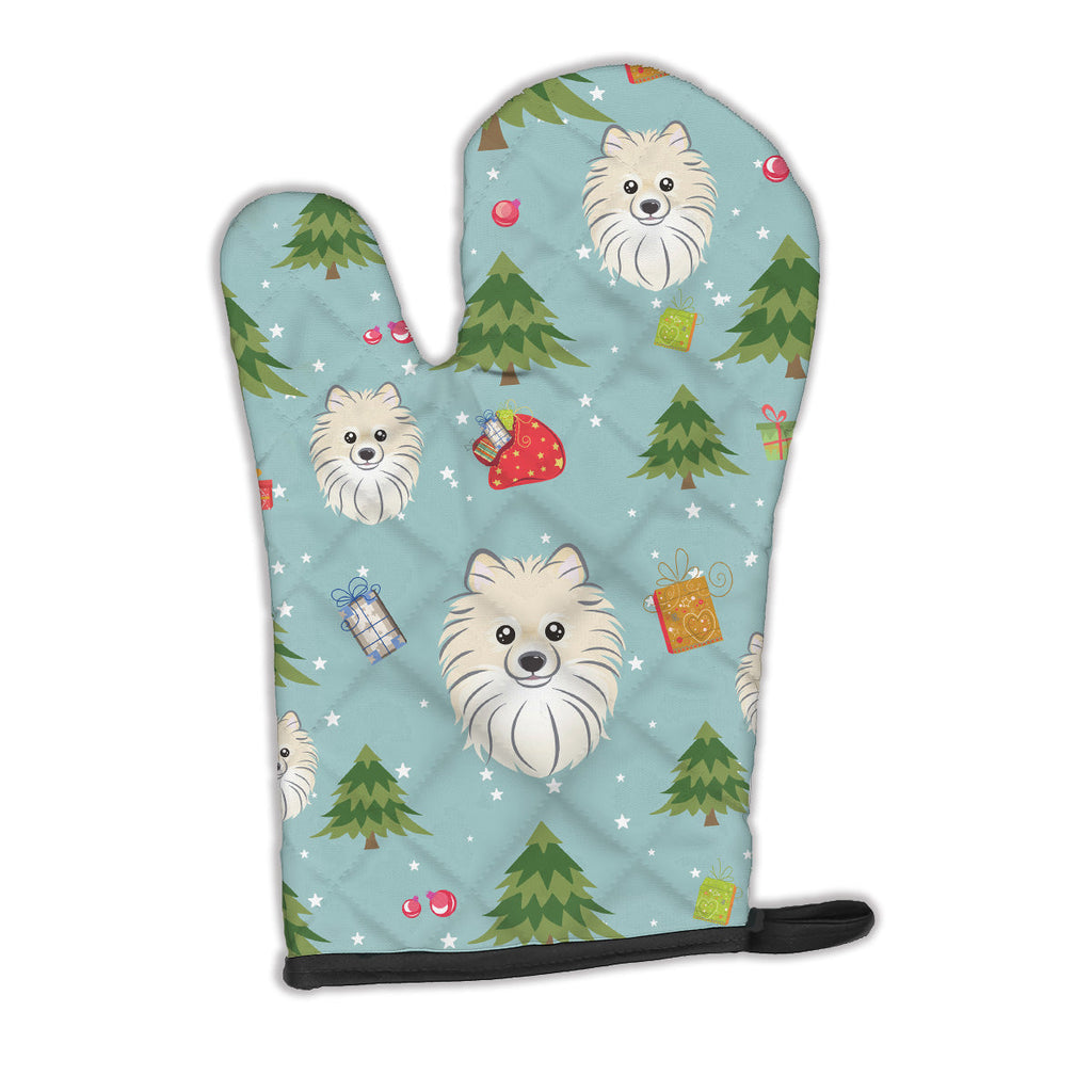 Christmas Pomeranian Oven Mitt Heat Resistant Thick Oven Mitt for Hot Pans and Oven, Kitchen Mitt Protect Hands, Cooking Baking Glove
