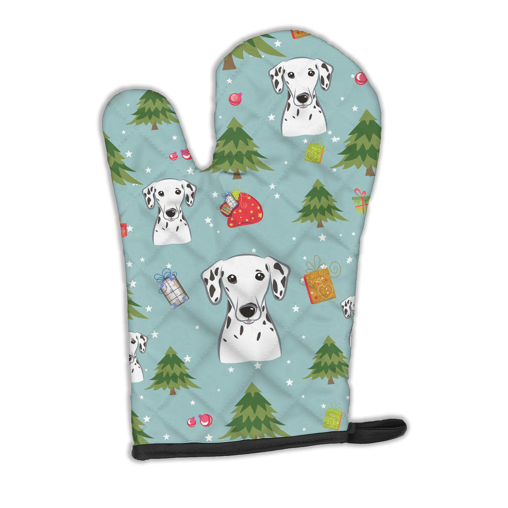 Christmas Dalmatian Oven Mitt Heat Resistant Thick Oven Mitt for Hot Pans and Oven, Kitchen Mitt Protect Hands, Cooking Baking Glove