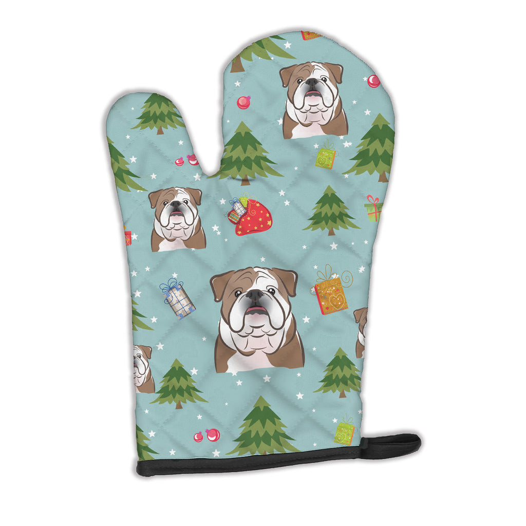 Christmas English Bulldog  Oven Mitt Heat Resistant Thick Oven Mitt for Hot Pans and Oven, Kitchen Mitt Protect Hands, Cooking Baking Glove