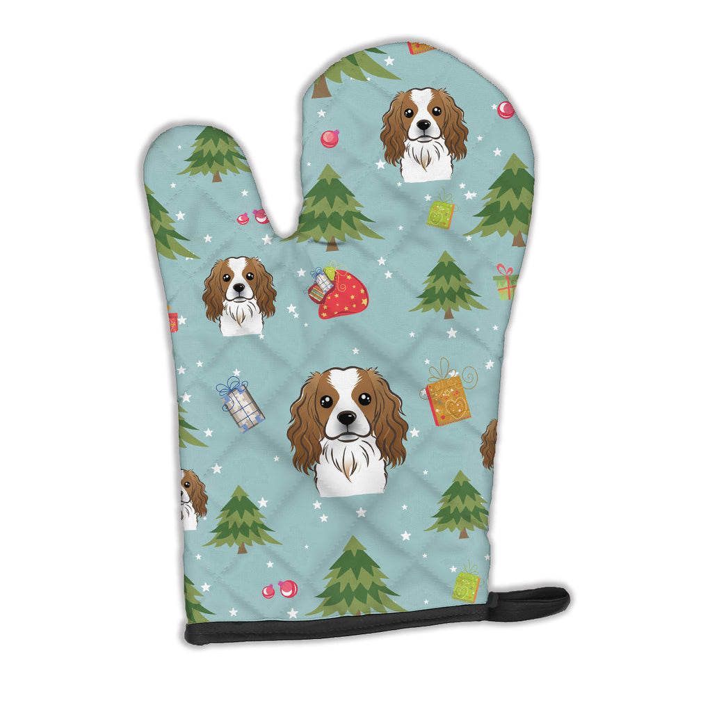 Christmas Cavalier Spaniel Oven Mitt Heat Resistant Thick Oven Mitt for Hot Pans and Oven, Kitchen Mitt Protect Hands, Cooking Baking Glove