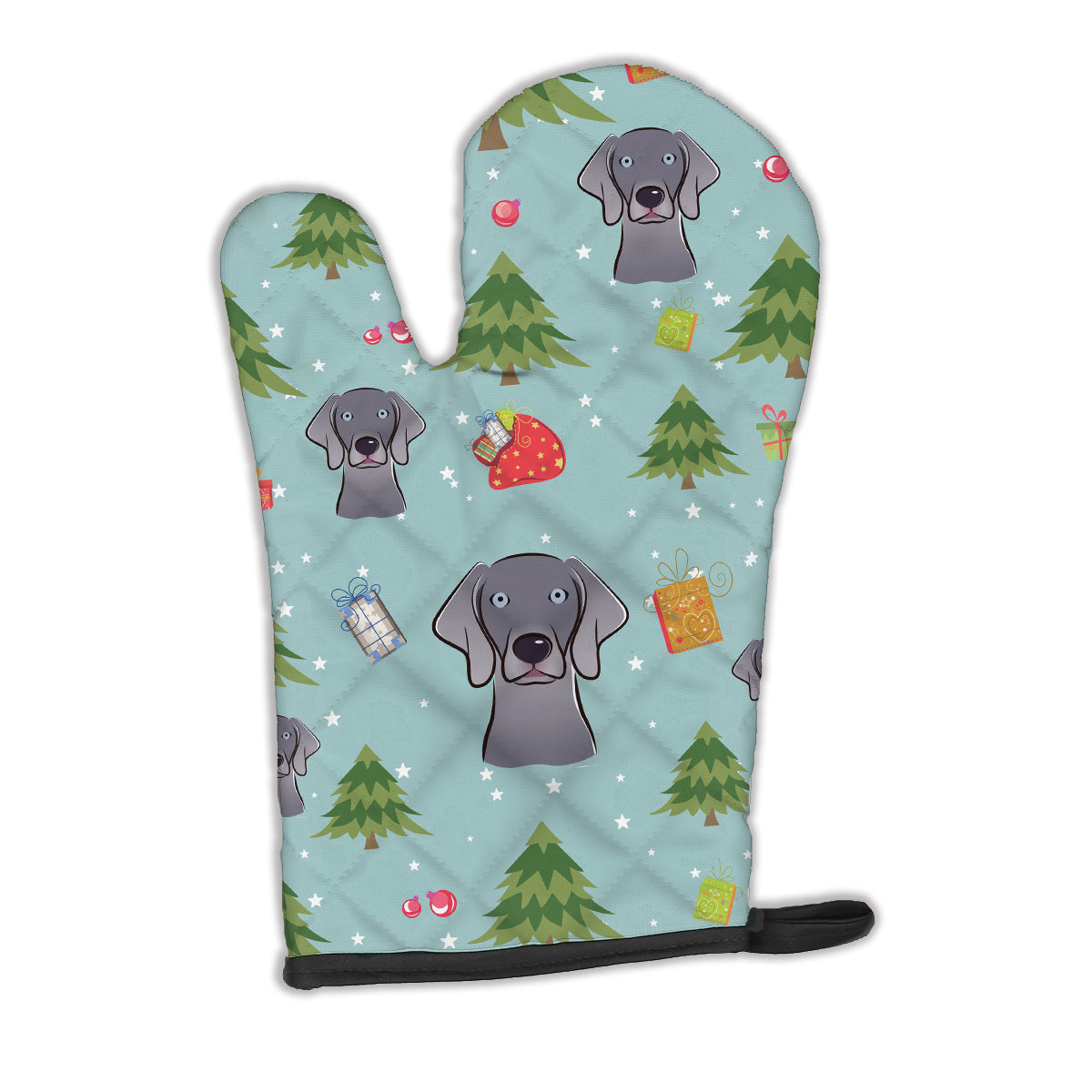 Christmas Weimaraner Oven Mitt Heat Resistant Thick Oven Mitt for Hot Pans and Oven, Kitchen Mitt Protect Hands, Cooking Baking Glove