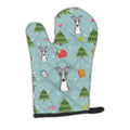 Christmas Italian Greyhound Oven Mitt Heat Resistant Thick Oven Mitt for Hot Pans and Oven, Kitchen Mitt Protect Hands, Cooking Baking Glove