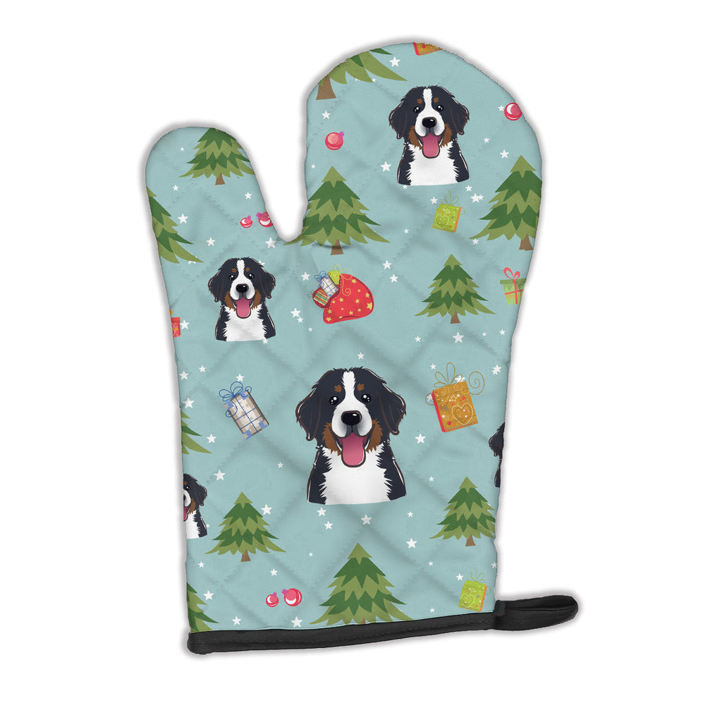 Christmas Bernese Mountain Dog Oven Mitt Heat Resistant Thick Oven Mitt for Hot Pans and Oven, Kitchen Mitt Protect Hands, Cooking Baking Glove
