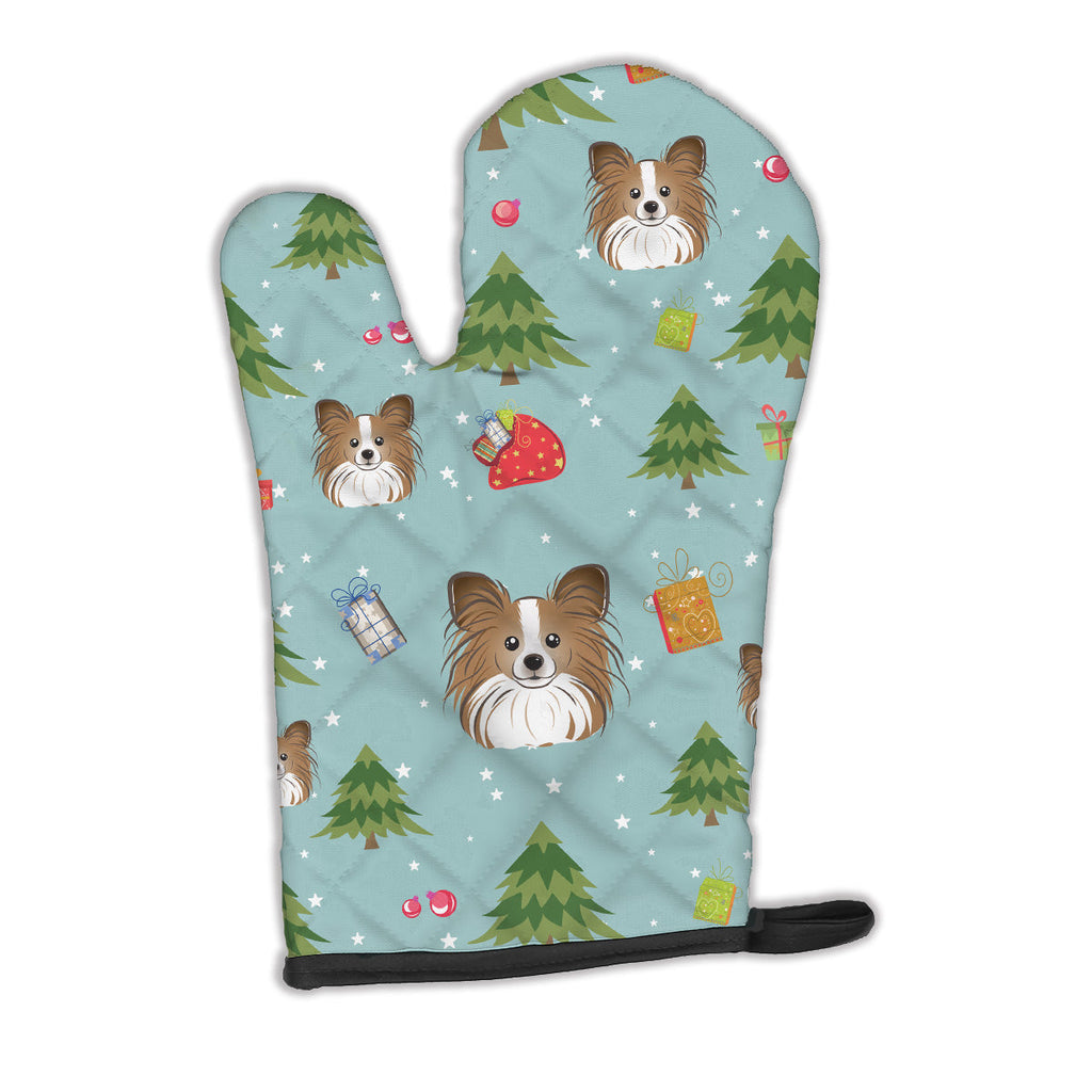 Christmas Papillon Oven Mitt Heat Resistant Thick Oven Mitt for Hot Pans and Oven, Kitchen Mitt Protect Hands, Cooking Baking Glove