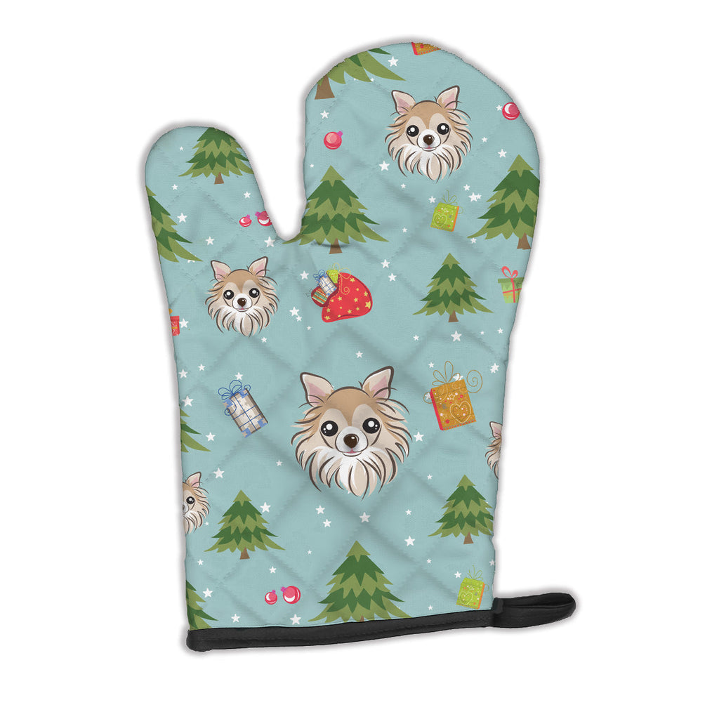 Christmas Chihuahua Oven Mitt Heat Resistant Thick Oven Mitt for Hot Pans and Oven, Kitchen Mitt Protect Hands, Cooking Baking Glove