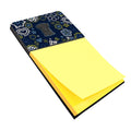 Blue Flowers Black Labrador Watercolor Sticky Note Holder Refillable Dispenser Desk Accessory 3x3 Pad Gift