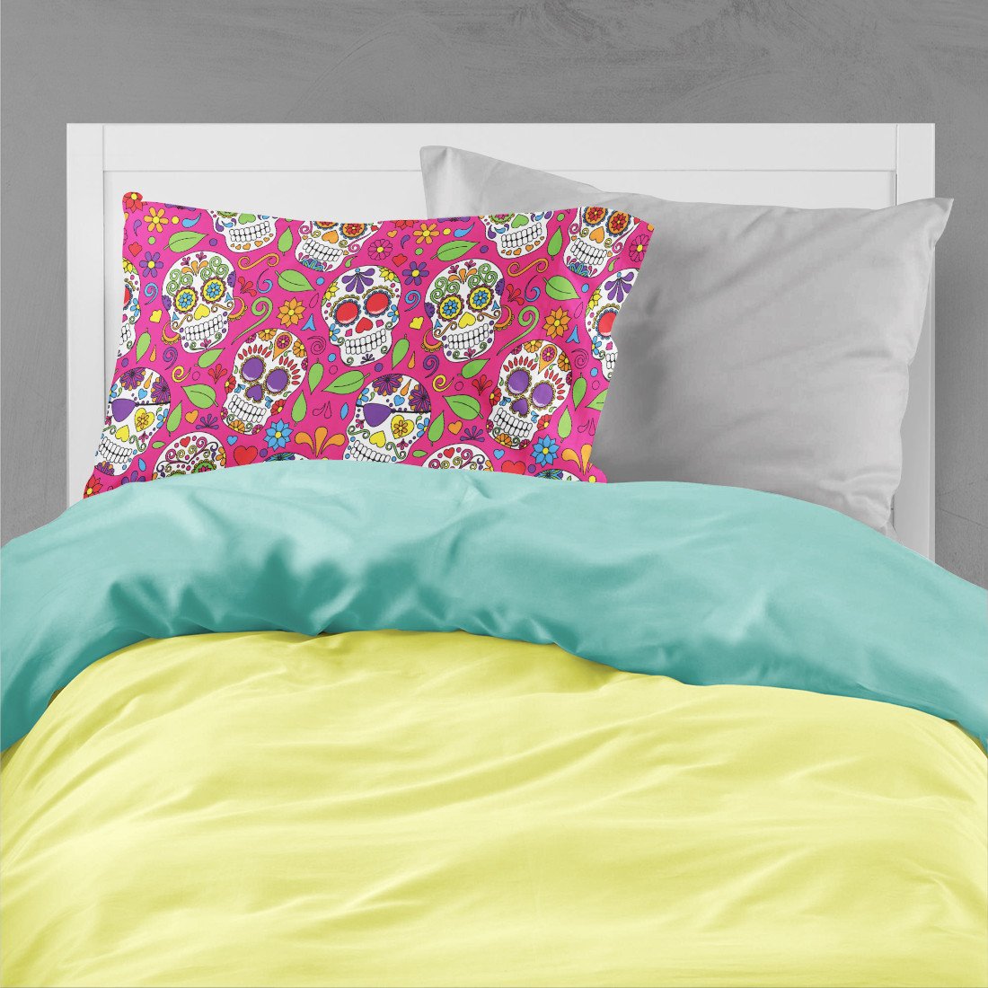 Day of the Dead Pink Standard Pillowcase Lightweight Super Soft Easy Care Decorative Artwork Pillowcase, Standard