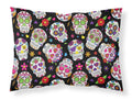Day of the Dead Black Standard Pillowcase Lightweight Super Soft Easy Care Decorative Artwork Pillowcase, Standard