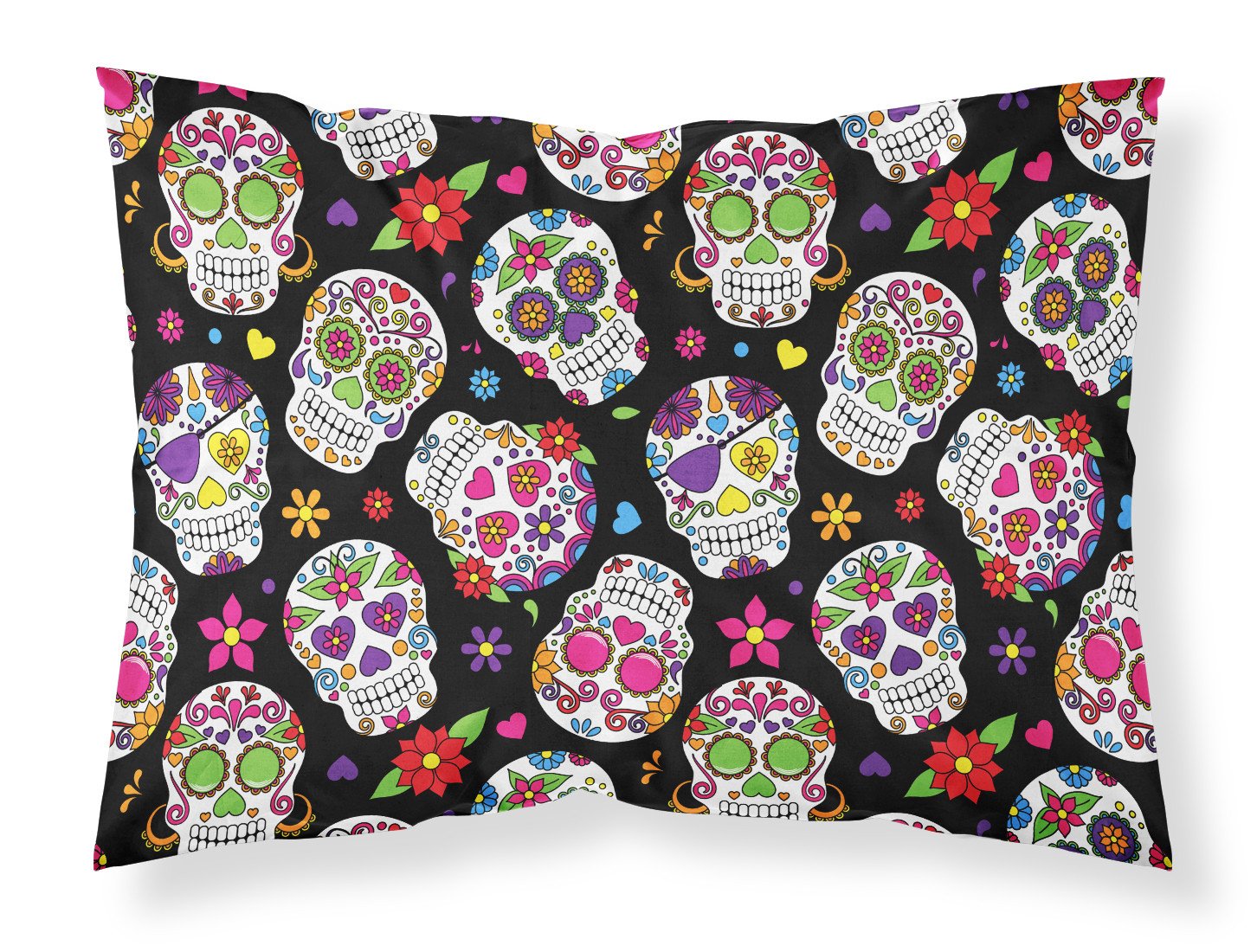 Day of the Dead Black Standard Pillowcase Lightweight Super Soft Easy Care Decorative Artwork Pillowcase, Standard