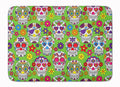 Day of the Dead Green Memory Foam Kitchen Mat Machine Washable Anti-Fatigue Cushion Comfort Bath or Kitchen Rug