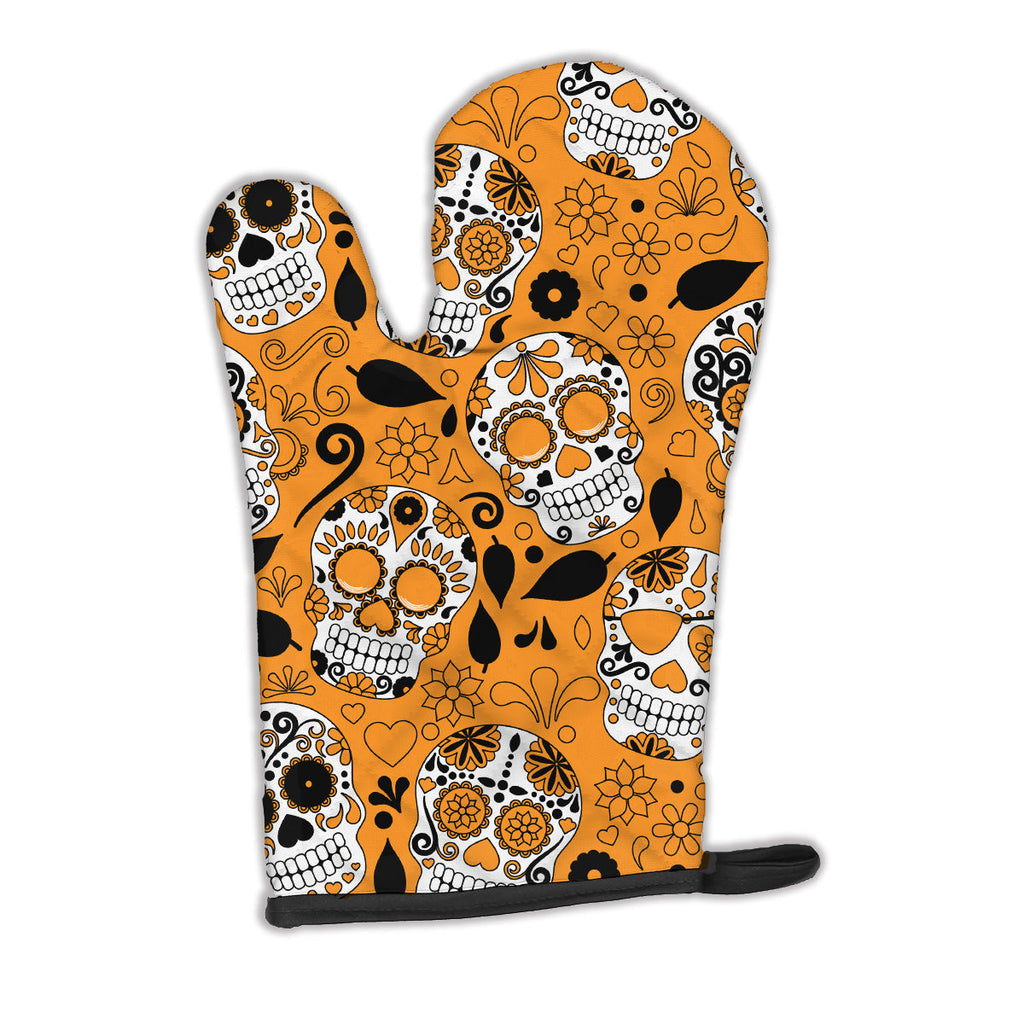 Day of the Dead Orange Oven Mitt Heat Resistant Thick Oven Mitt for Hot Pans and Oven, Kitchen Mitt Protect Hands, Cooking Baking Glove