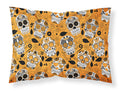 Day of the Dead Orange Standard Pillowcase Lightweight Super Soft Easy Care Decorative Artwork Pillowcase, Standard
