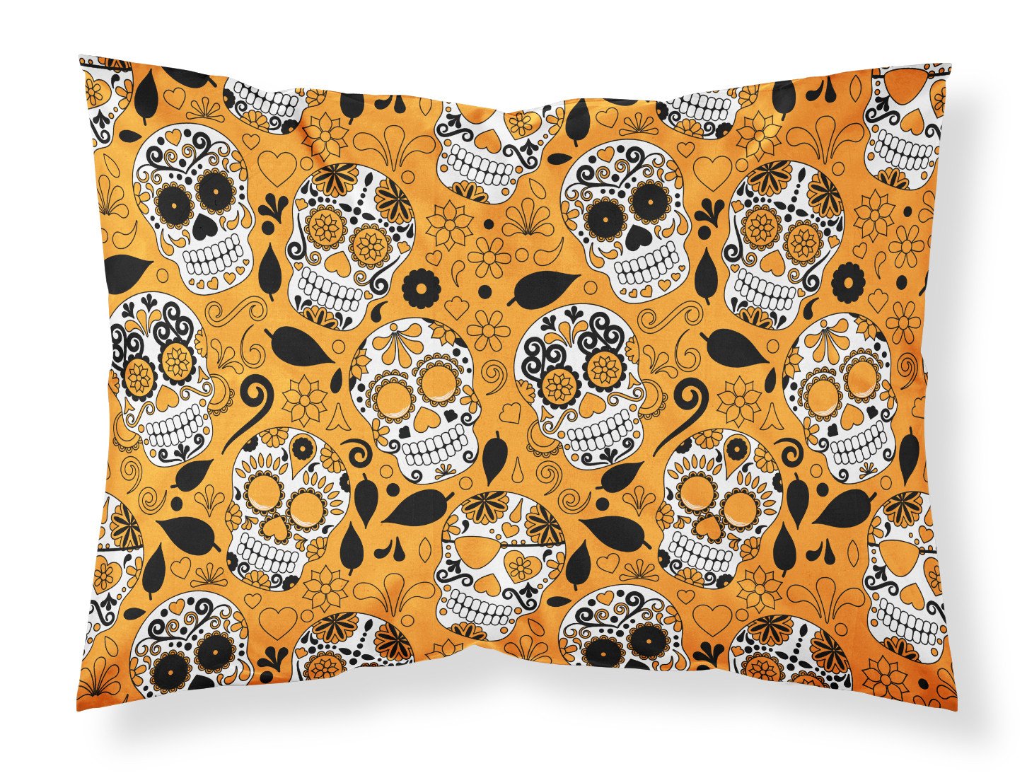 Day of the Dead Orange Standard Pillowcase Lightweight Super Soft Easy Care Decorative Artwork Pillowcase, Standard