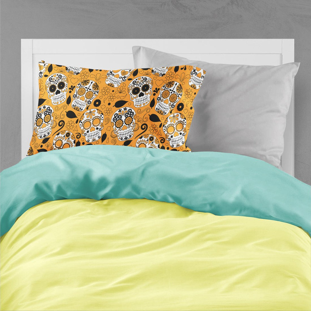 Day of the Dead Orange Standard Pillowcase Lightweight Super Soft Easy Care Decorative Artwork Pillowcase, Standard