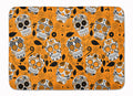 Day of the Dead Orange Memory Foam Kitchen Mat Machine Washable Anti-Fatigue Cushion Comfort Bath or Kitchen Rug