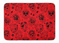 Day of the Dead Red Memory Foam Kitchen Mat Machine Washable Anti-Fatigue Cushion Comfort Bath or Kitchen Rug