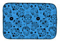 Day of the Dead Blue Dish Drying Mat Absorbent Dish Drying Mat Pad for Kitchen Counter Dish Drainer Mat for Countertop, 14 x 21", Multicolor