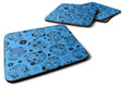 Day of the Dead Blue Foam Coasters Set of 4 Cup Coasters for Indoor Outdoor, Tabletop Protection, Anti Slip, Mouse pad Material