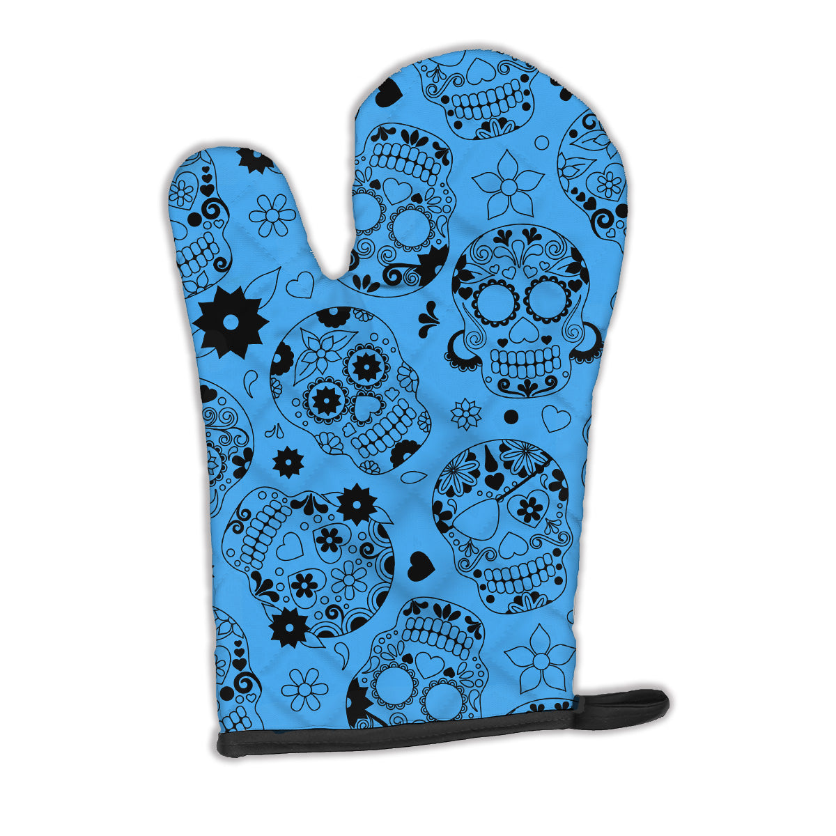 Day of the Dead Blue Oven Mitt Heat Resistant Thick Oven Mitt for Hot Pans and Oven, Kitchen Mitt Protect Hands, Cooking Baking Glove