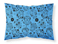 Day of the Dead Blue Standard Pillowcase Lightweight Super Soft Easy Care Decorative Artwork Pillowcase, Standard