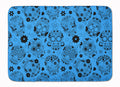 Day of the Dead Blue Memory Foam Kitchen Mat Machine Washable Anti-Fatigue Cushion Comfort Bath or Kitchen Rug