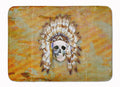 Day of the Dead Indian Skull Memory Foam Kitchen Mat Machine Washable Anti-Fatigue Cushion Comfort Bath or Kitchen Rug
