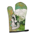 Day of the Dead Green Skull Oven Mitt Heat Resistant Thick Oven Mitt for Hot Pans and Oven, Kitchen Mitt Protect Hands, Cooking Baking Glove