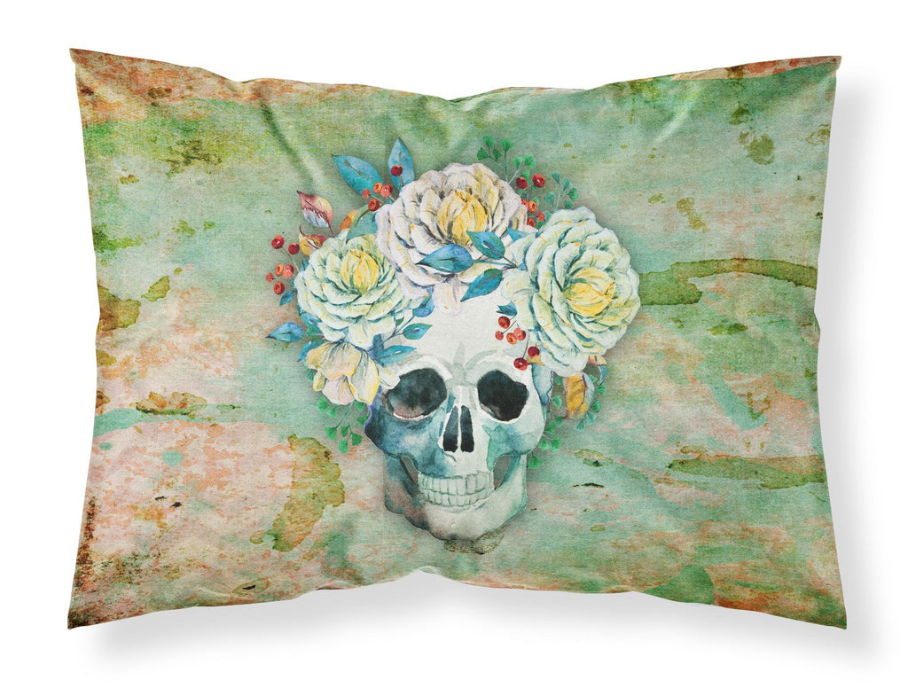 Day of the Dead Skull with Flowers Standard Pillowcase Lightweight Super Soft Easy Care Decorative Artwork Pillowcase, Standard