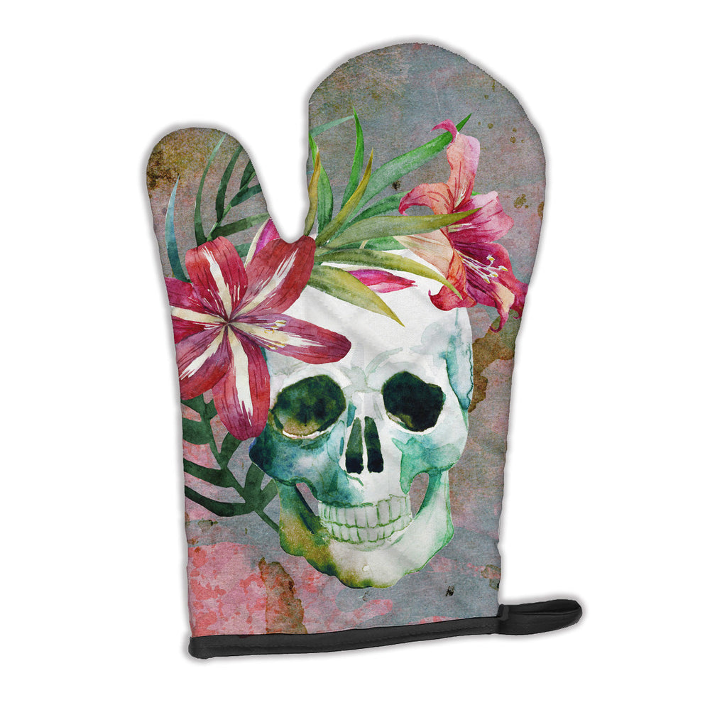 Day of the Dead Skull Flowers Oven Mitt Heat Resistant Thick Oven Mitt for Hot Pans and Oven, Kitchen Mitt Protect Hands, Cooking Baking Glove