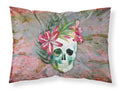 Day of the Dead Skull Flowers Standard Pillowcase Lightweight Super Soft Easy Care Decorative Artwork Pillowcase, Standard