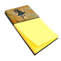 Day of the Dead Witch Skull  Watercolor Sticky Note Holder Refillable Dispenser Desk Accessory 3x3 Pad Gift