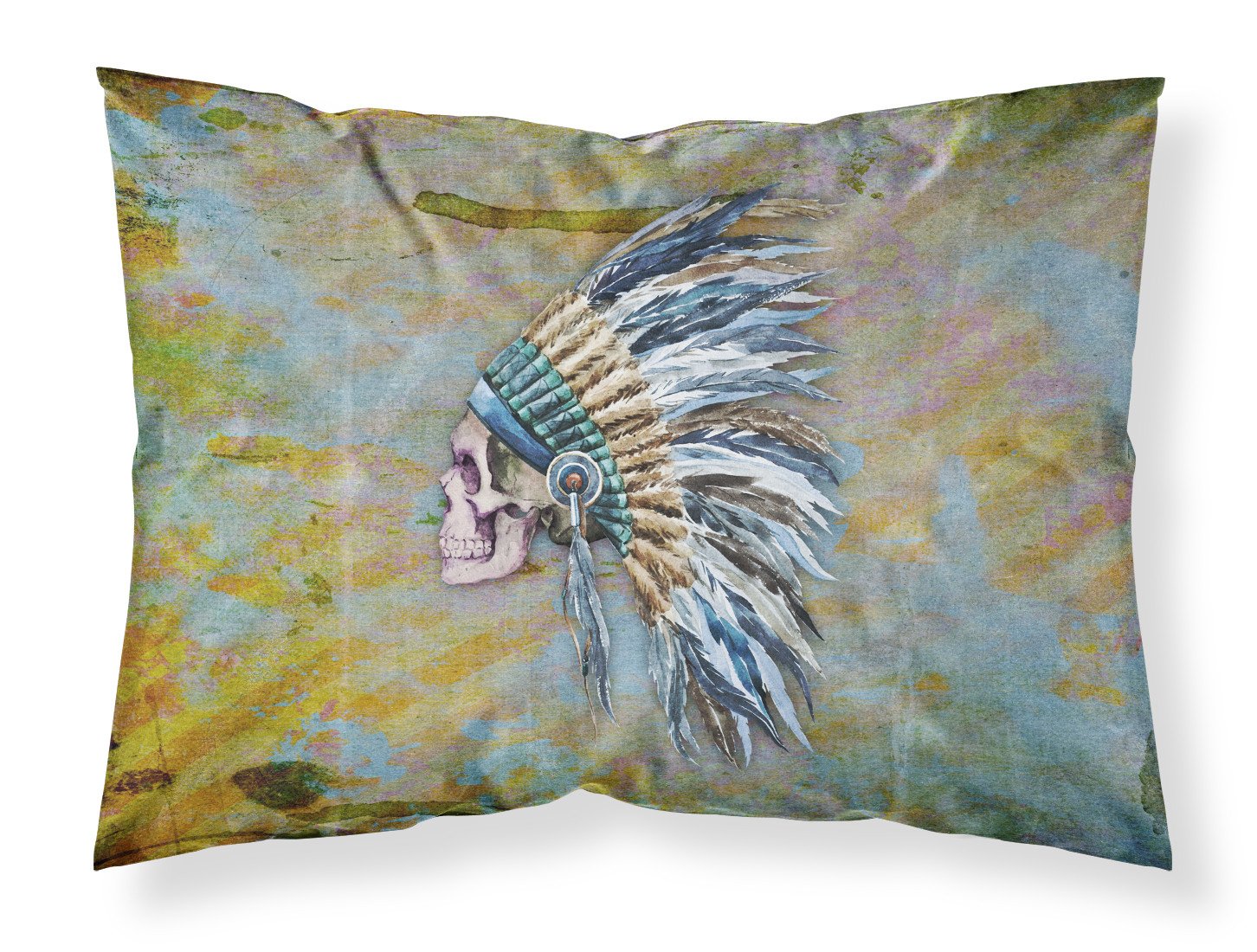 Day of the Dead Indian Chief Skull  Standard Pillowcase Lightweight Super Soft Easy Care Decorative Artwork Pillowcase, Standard
