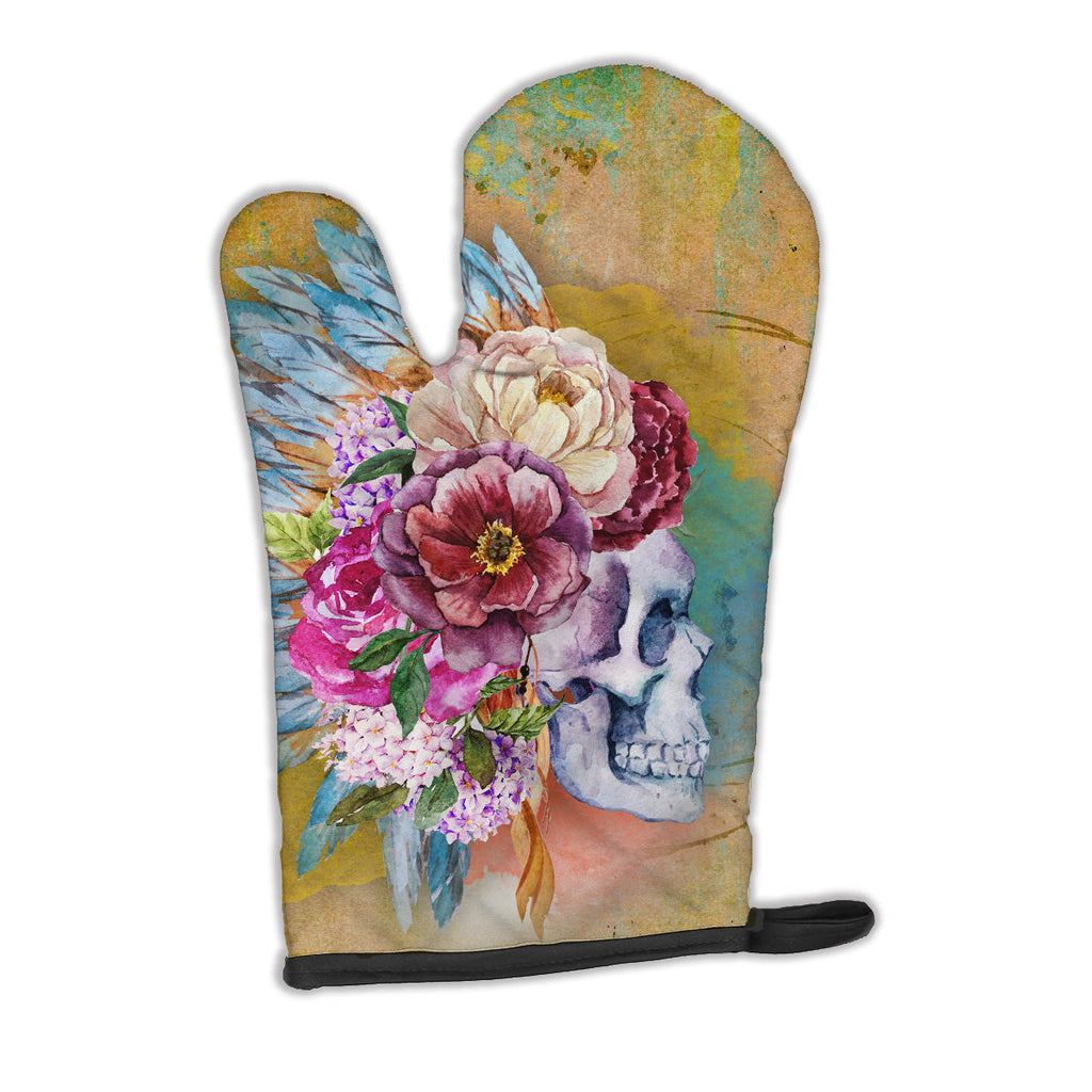 Day of the Dead Flowers Skull  Oven Mitt Heat Resistant Thick Oven Mitt for Hot Pans and Oven, Kitchen Mitt Protect Hands, Cooking Baking Glove