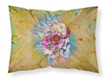 Day of the Dead Flowers Skull  Standard Pillowcase Lightweight Super Soft Easy Care Decorative Artwork Pillowcase, Standard