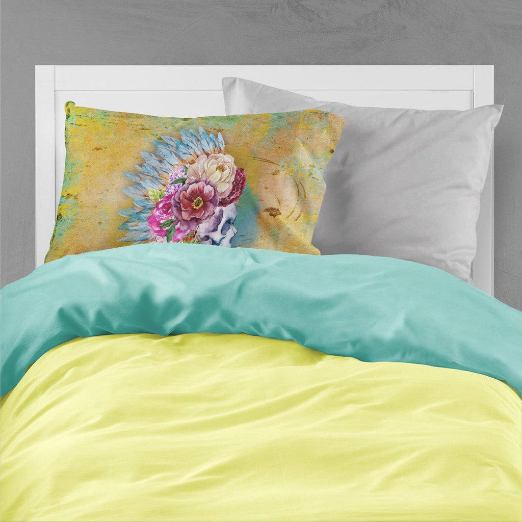 Day of the Dead Flowers Skull  Standard Pillowcase Lightweight Super Soft Easy Care Decorative Artwork Pillowcase, Standard