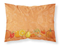 Fruits and Vegetables in Orange Standard Pillowcase Lightweight Super Soft Easy Care Decorative Artwork Pillowcase, Standard