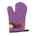 Fruits and Vegetables in Purple Oven Mitt Heat Resistant Thick Oven Mitt for Hot Pans and Oven, Kitchen Mitt Protect Hands, Cooking Baking Glove