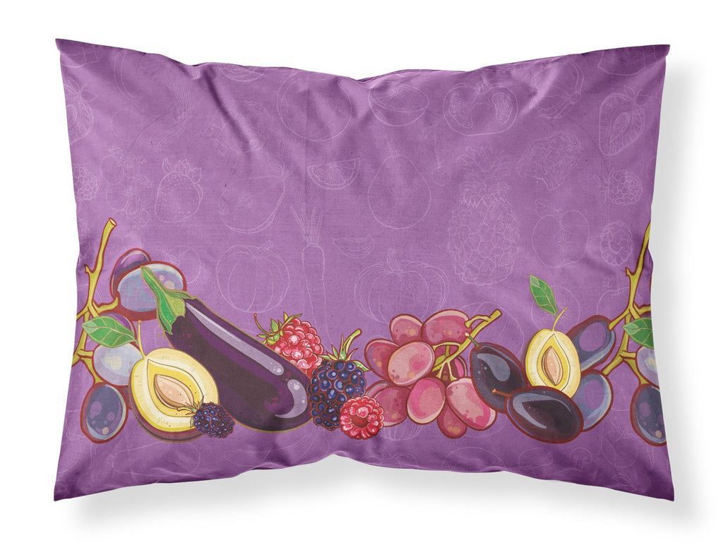 Fruits and Vegetables in Purple Standard Pillowcase Lightweight Super Soft Easy Care Decorative Artwork Pillowcase, Standard