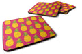 Pineapples on Pink Foam Coasters Set of 4 Cup Coasters for Indoor Outdoor, Tabletop Protection, Anti Slip, Mouse pad Material